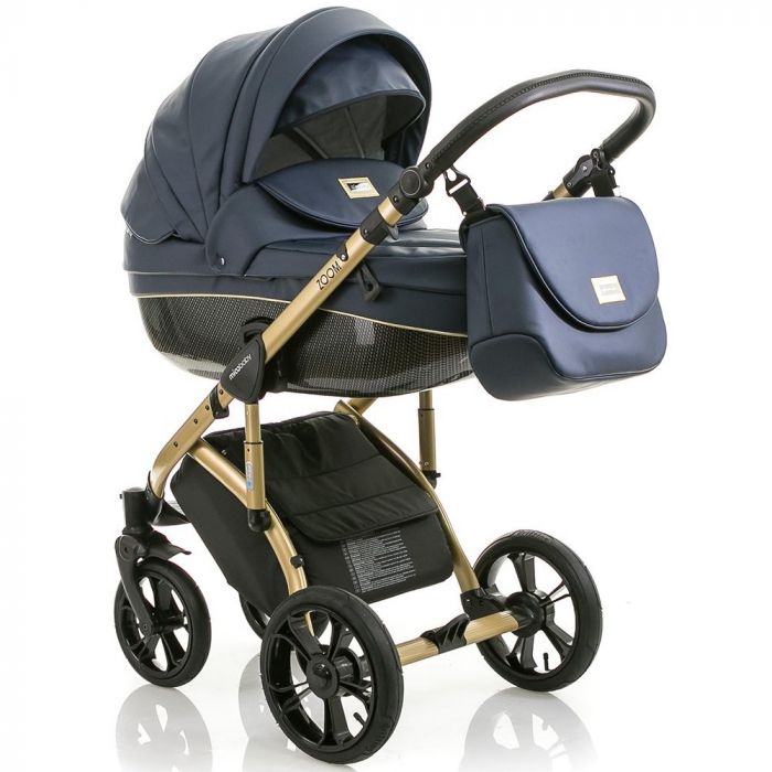 Коляска 2 в 1 Mioobaby Zoom Royal Edition Navy/Gold (Миобеби Зум)