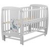 Кроватка Babyroom Жирафик маятник, откидной бок DJMO-02  бук серый