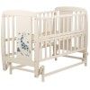 Кроватка Babyroom Жирафик маятник, откидной бок DJMO-02  бук слоновая кость