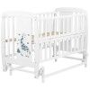 Кроватка Babyroom Жирафик маятник, откидной бок DJMO-02  бук белый