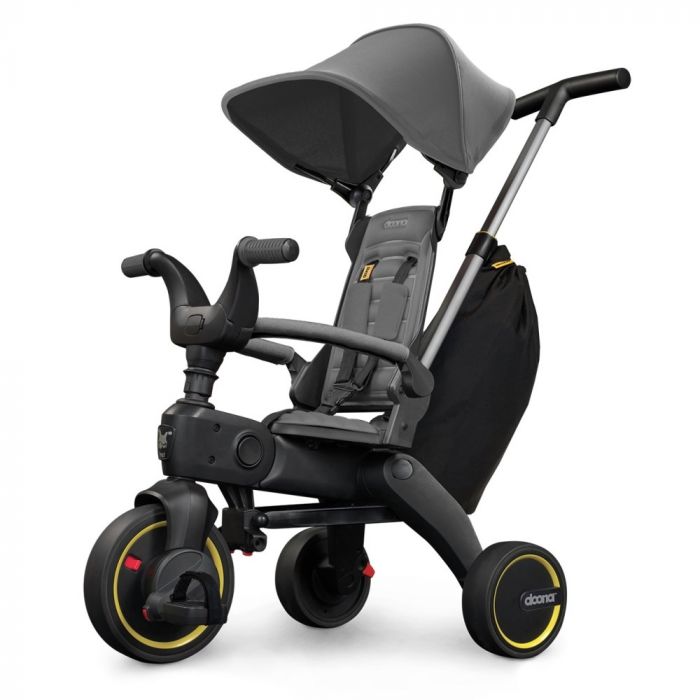 Doona Liki Trike S3 складной детский трехколесный велосипед с родительской ручкой 5в1 (от 10 месяцев до 3 лет) • Grey Hound