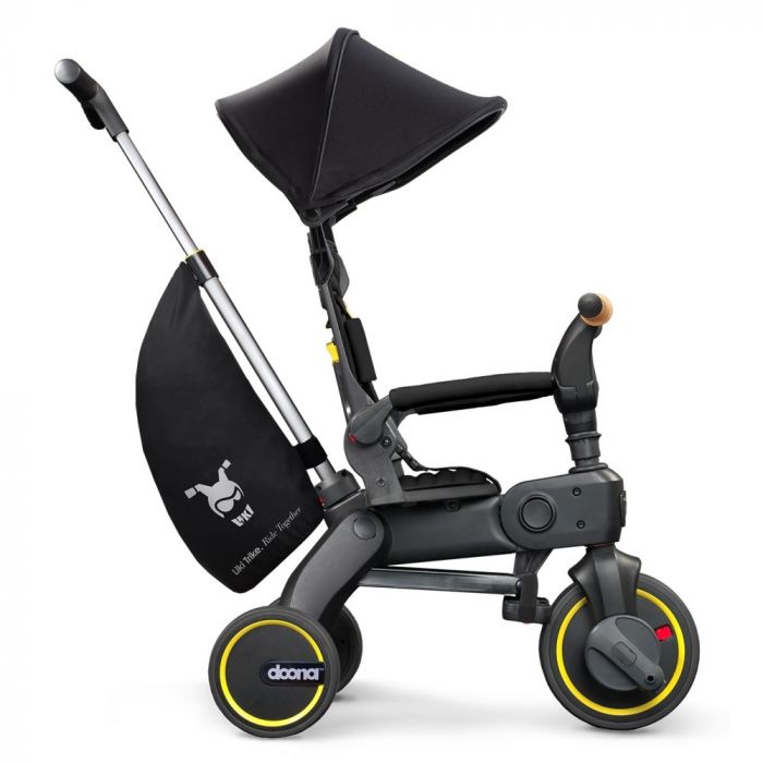 Doona Liki Trike S5 складной детский трехколесный велосипед с родительской ручкой 5в1 (от 10 месяцев до 3 лет) • Nitro Black