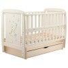 Кроватка Babyroom Умка маятник + ящик + откидной бок DUMYO-3 бук слоновая кость (626141)