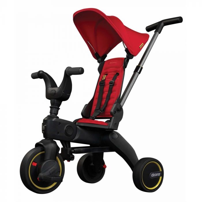 Doona Liki Trike S1 складной детский трехколесный велосипед с родительской ручкой 5в1 (от 10 месяцев до 3 лет) • Flame Red