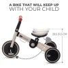 Kinderkraft 4TRIKE легкий трехколесный велосипед, беговел (от 1 до 3 лет) • Silver Grey (KR4TRI22GRY0000)